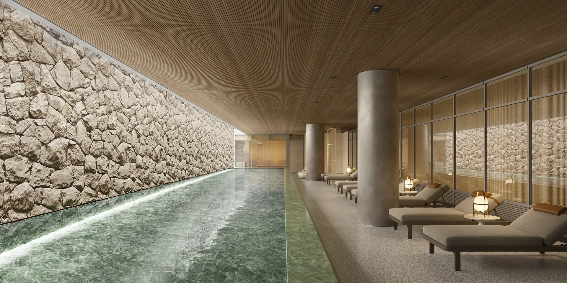 Piscina coberta com raia de 25 m