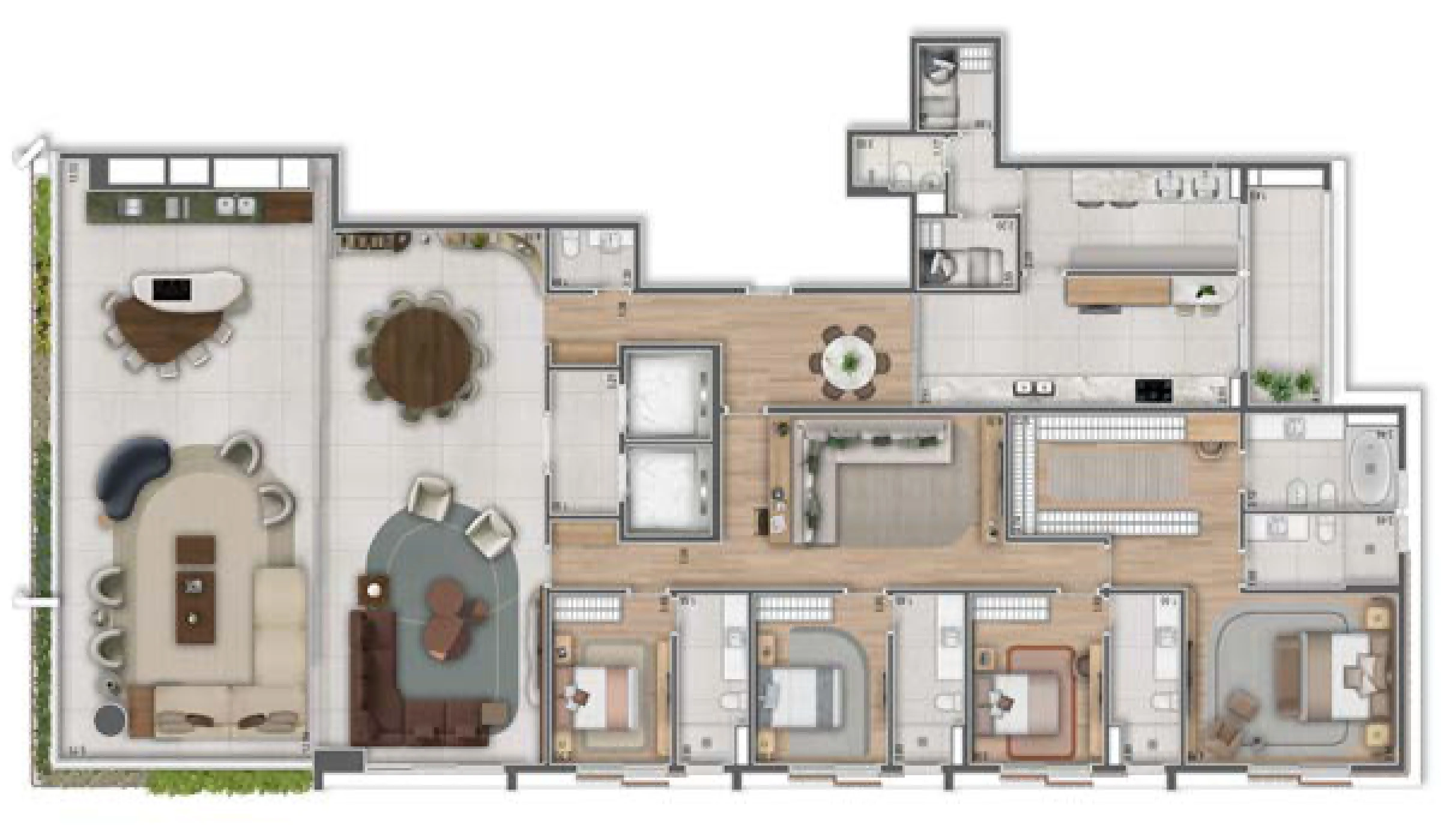Planta: Apartamento de 412 m²