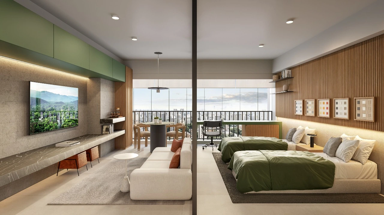 Apartamento decorado de 33 m²