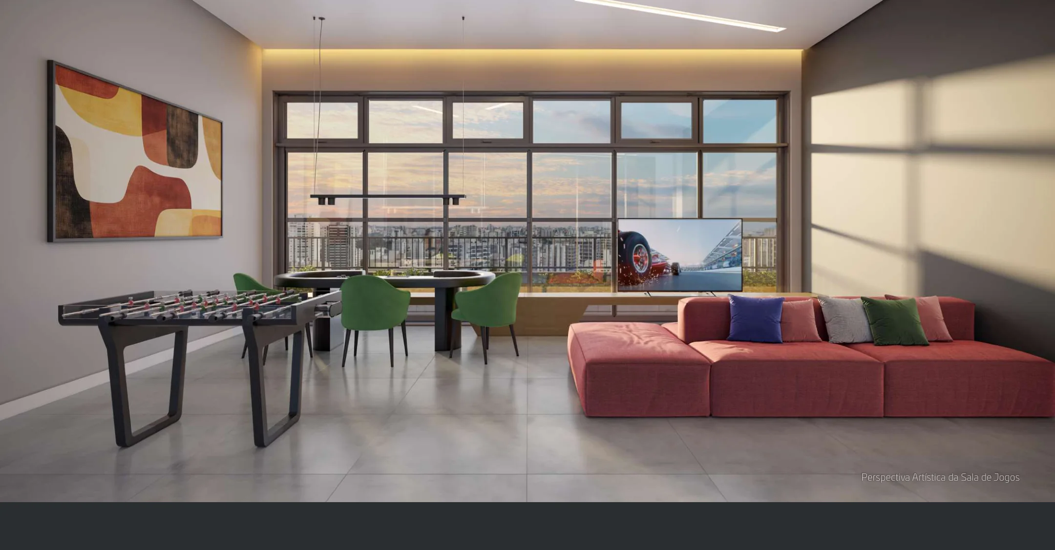 Sala de jogos do rooftop