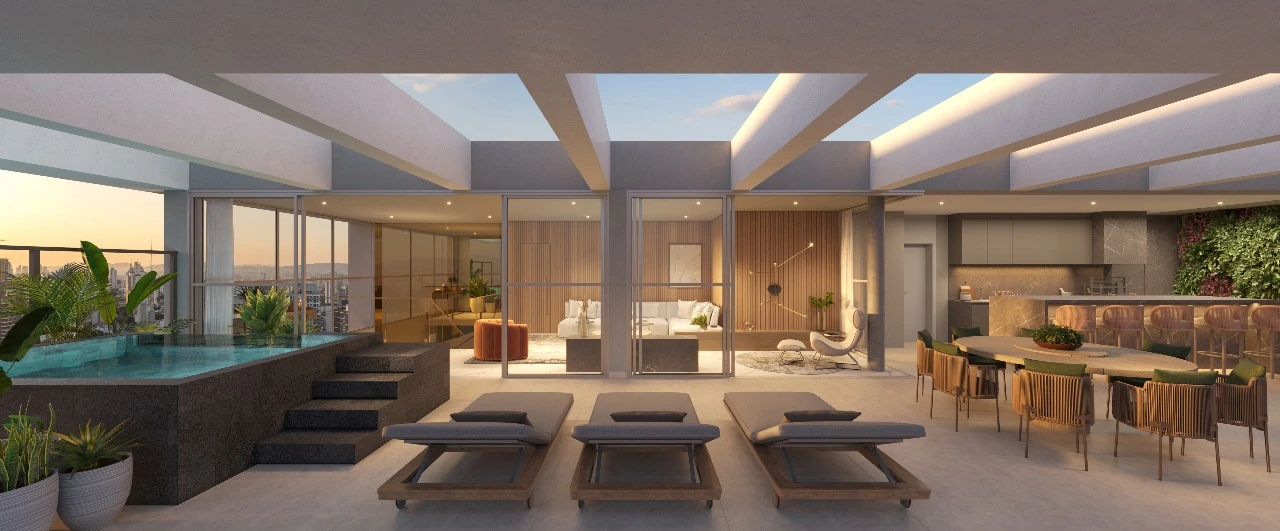 Terraço do duplex de 348 m² · Alba