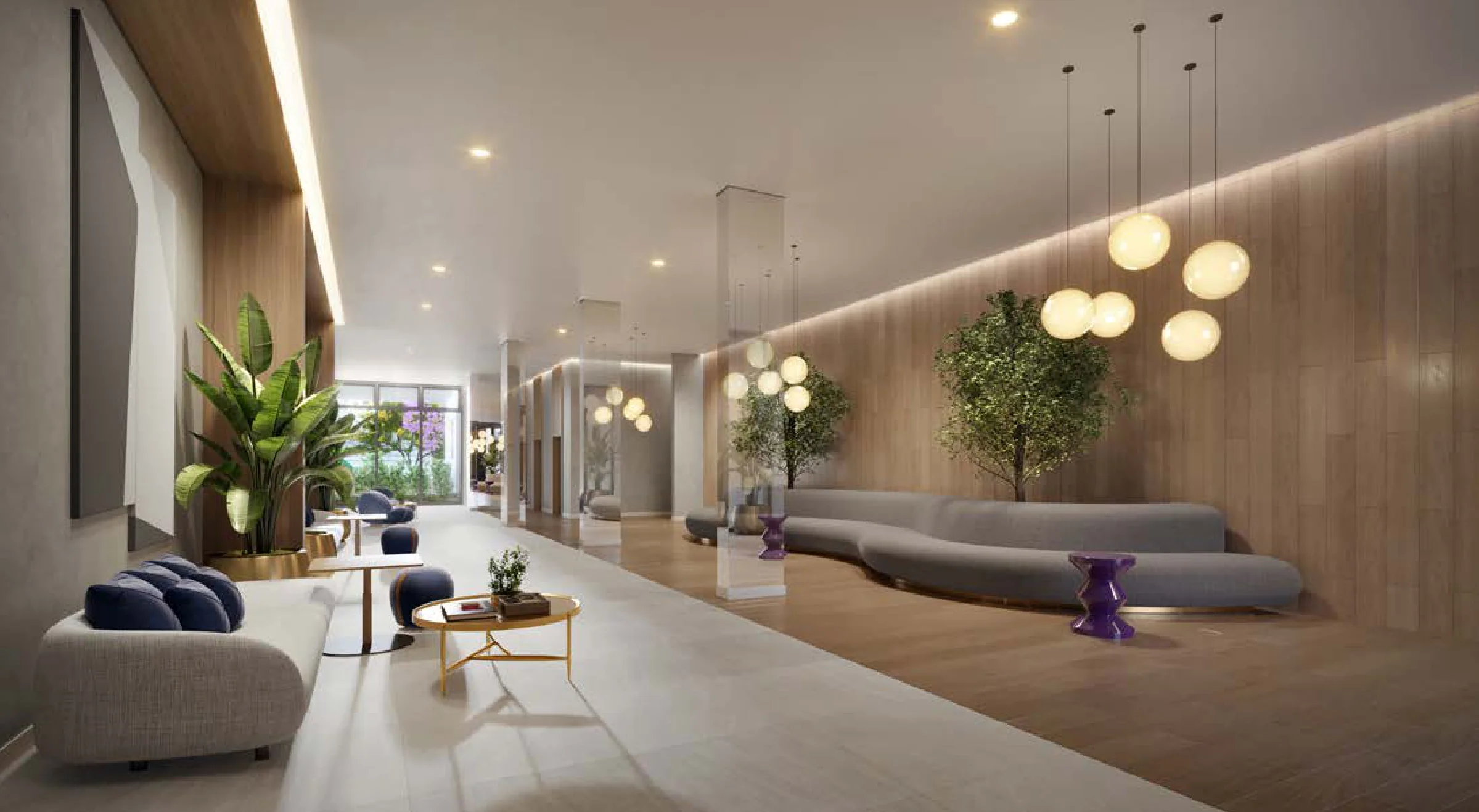 Lobby com coworking · Savi